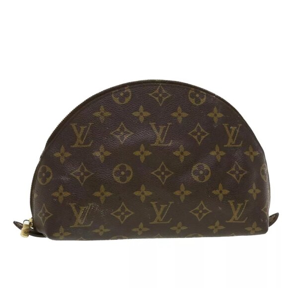 LOUIS VUITTON Monogram Trousse Demi Ronde Cosmetic Pouch M47520 LV Auth 43628 - Picture 13 of 16